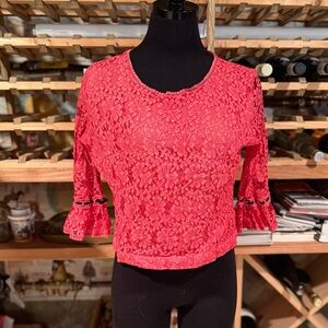 Vintage Pink Lace Top